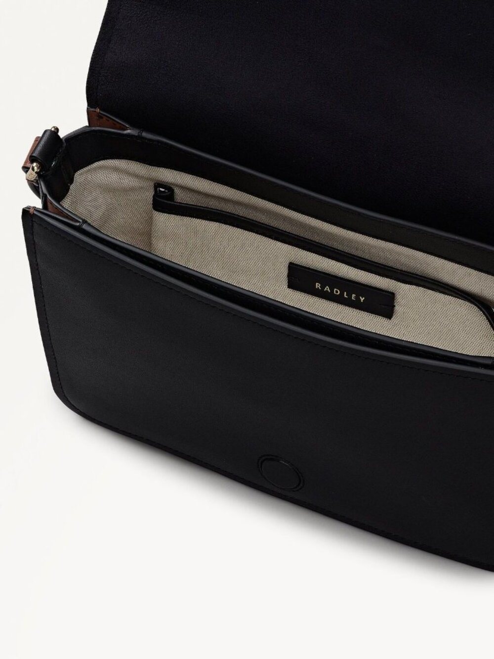 Radley London Maldon Mews Medium Flapover Cross Body - Black - Picture 4 of 8